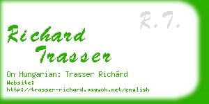 richard trasser business card